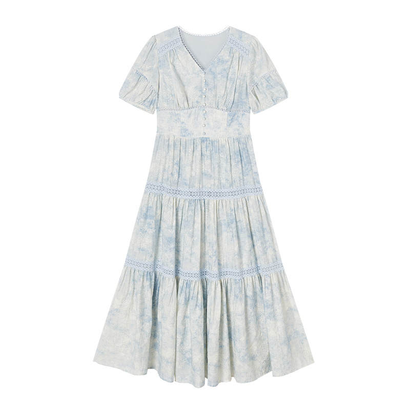 XIANGYING Short Sleeved Dress Women's