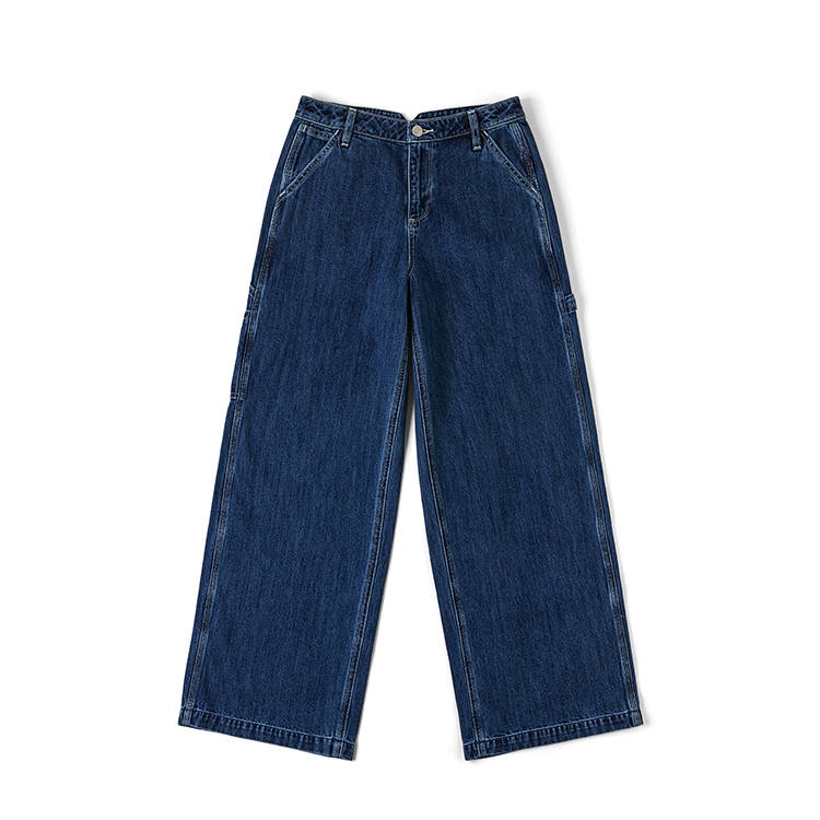 Lee SS26 Jeans Women's Medium Dark Blue Moderate Wide Leg Pants