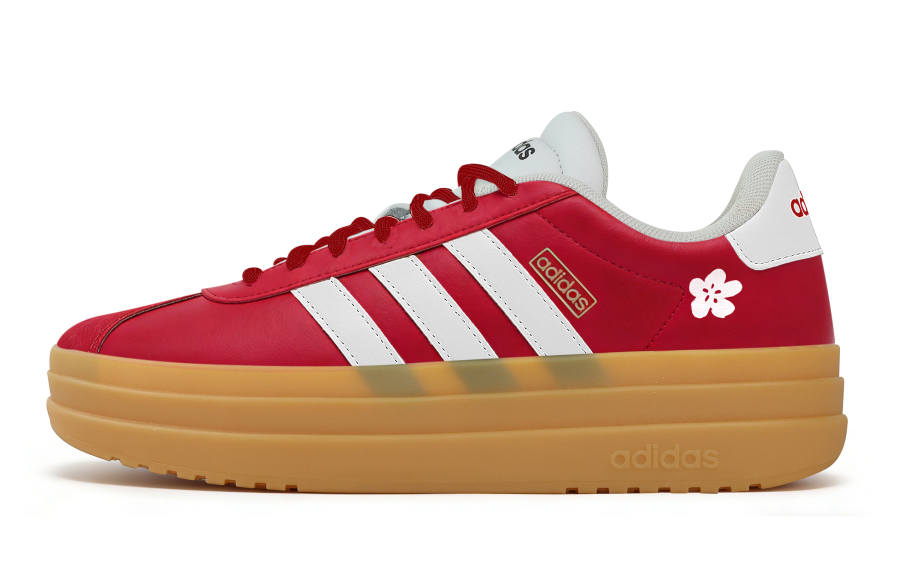 Adidas Adidas VL Court Bold Berry Blossom Abrasion Resistant Slip Resistant Low top Skateboard Shoes Women's Red