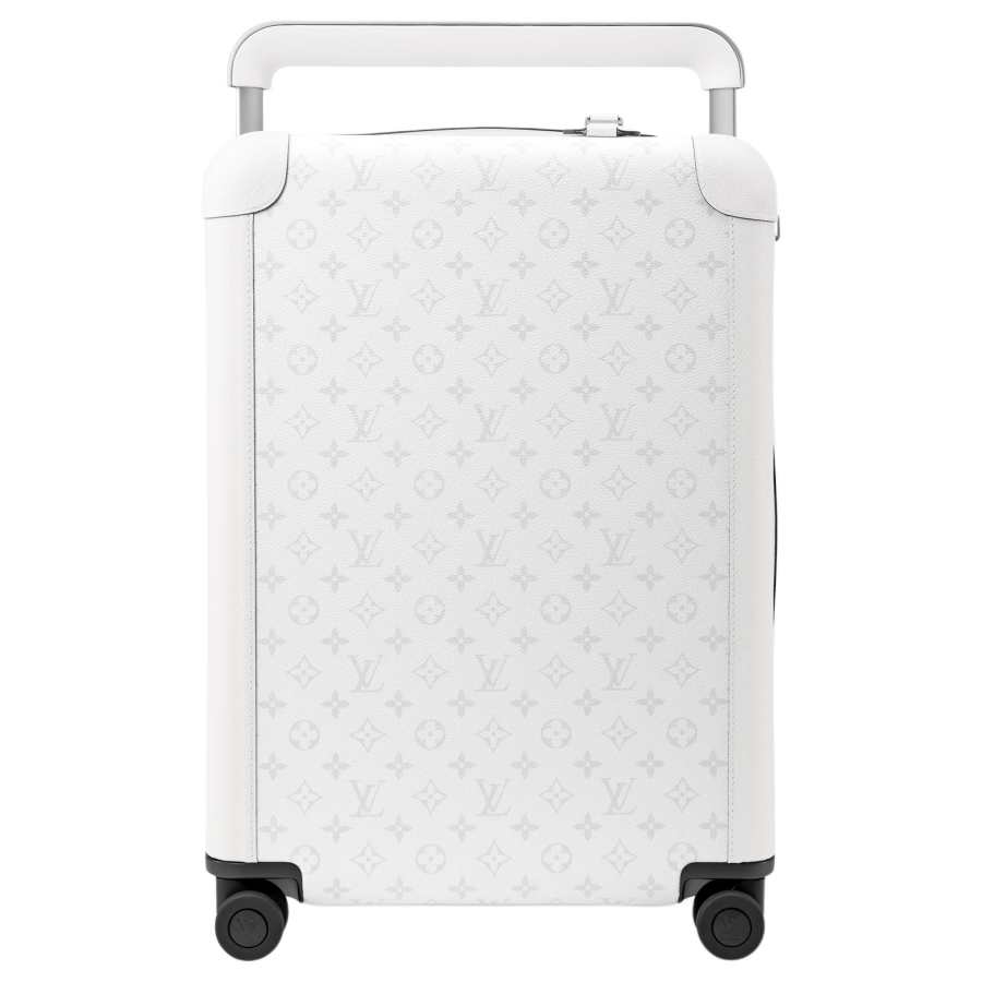 LOUIS VUITTON Horizon Monogram Coated Canvas With Taiga Cow Leather Trolley Bag 22 Inch Men's Optical White