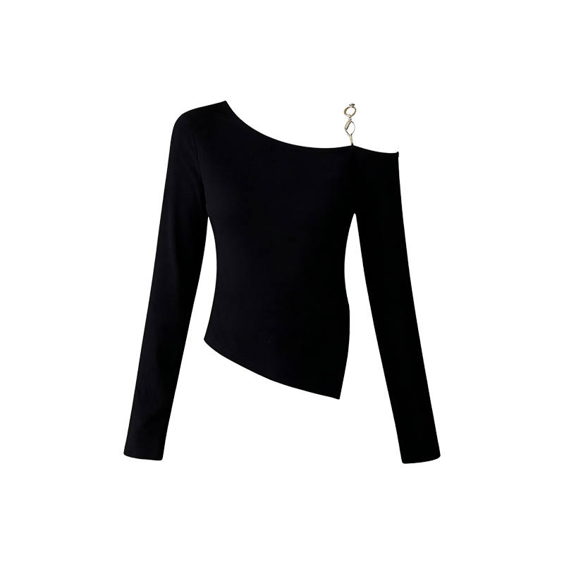 Aghr Aghr Knitwear Women's Asymmetrical Collar Moderate Irregular, Base Layer