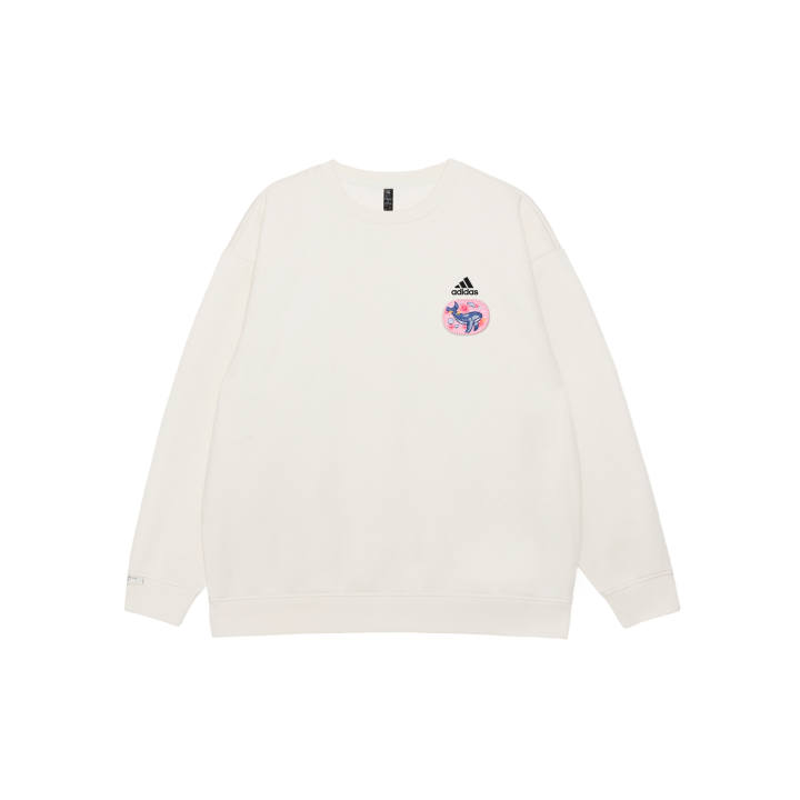 Adidas Adidas LABEL Sweatshirts Unisex White Crew Neck Moderate Regular