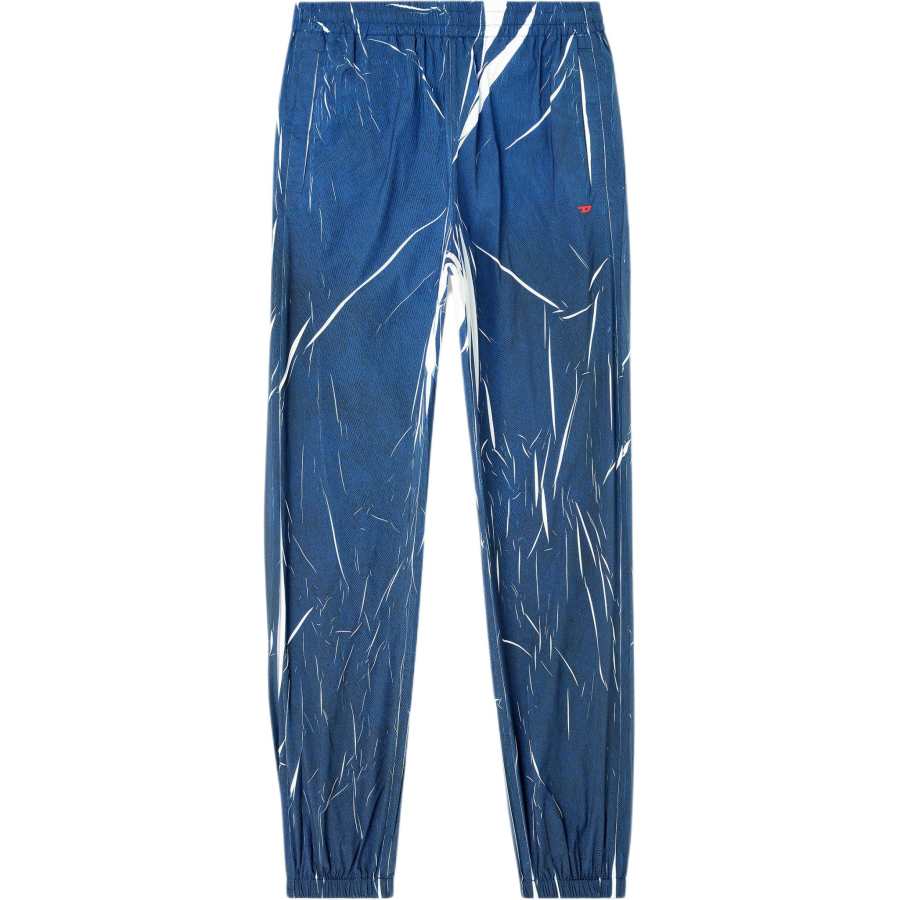 DIESEL Casual Pants Men's Blue Moderate Cuffed Pants