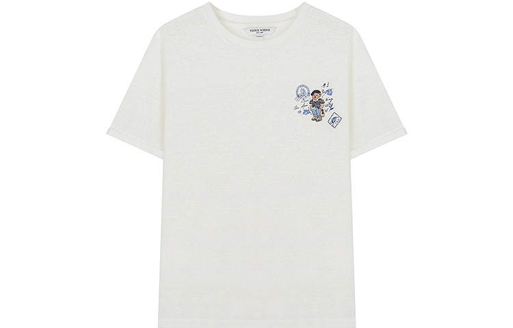 Teenie Weenie T Shirts Women's Crew Neck Moderate Straight Fit