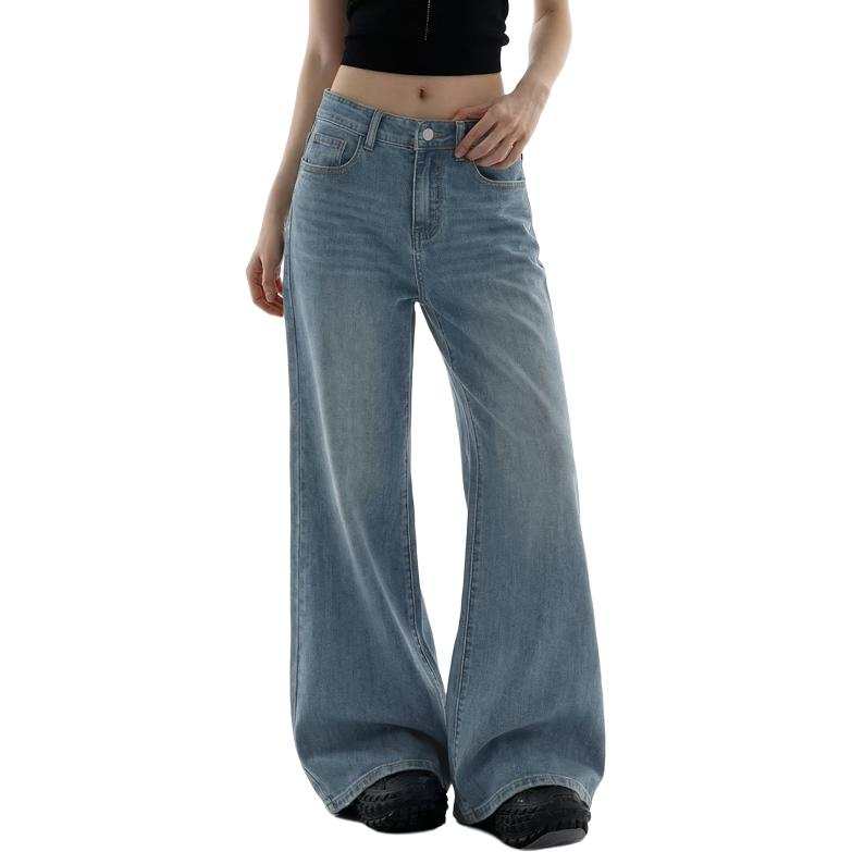 Tonlion Jeans Women's Moderate Wide Leg Pants