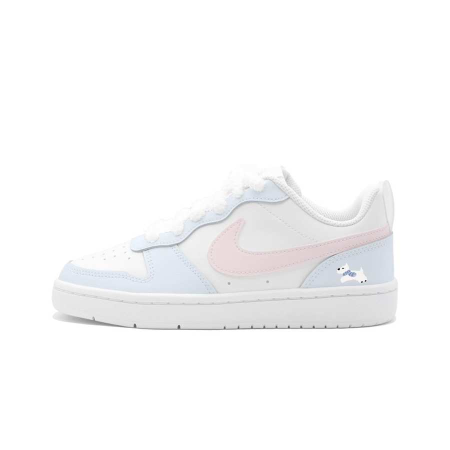 Nike Nike Court Borough 2 Cloud Between Nougat, Moon Awakening Leather Cushioning Abrasion Resistant Slip Resistant Low top