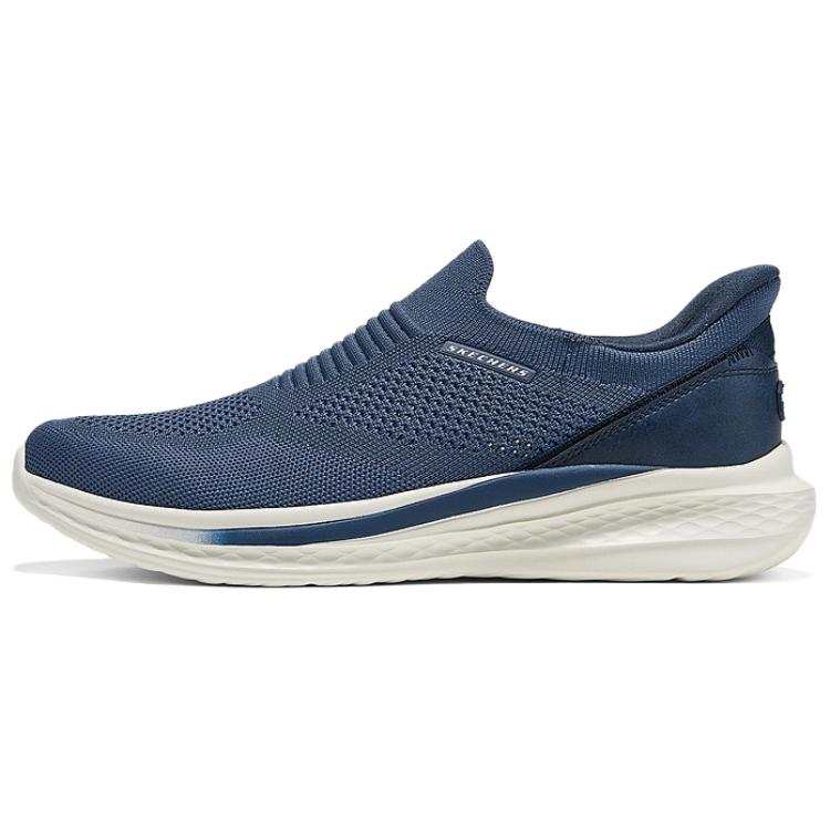 Skechers SLADE Breathable Support Rebound Low top Walking Shoes Men's Marine Blue