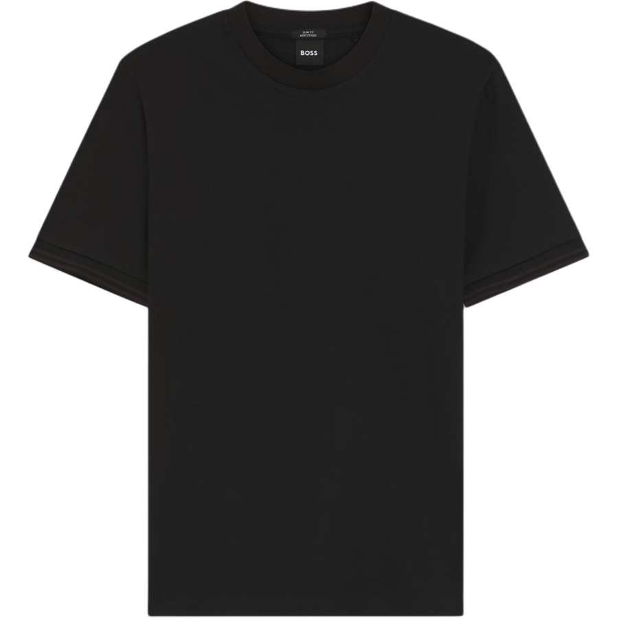 HUGO BOSS T Shirts Men's Black Crew Neck Moderate Straight Fit