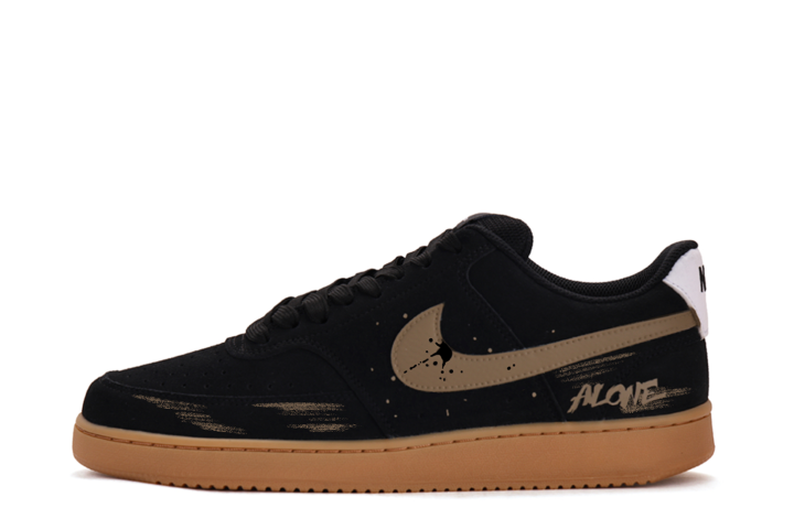 Nike Nike Court Vision Coverage Abrasion Resistant Slip Resistant Low top Skateboard Shoes Unisex Black Brown