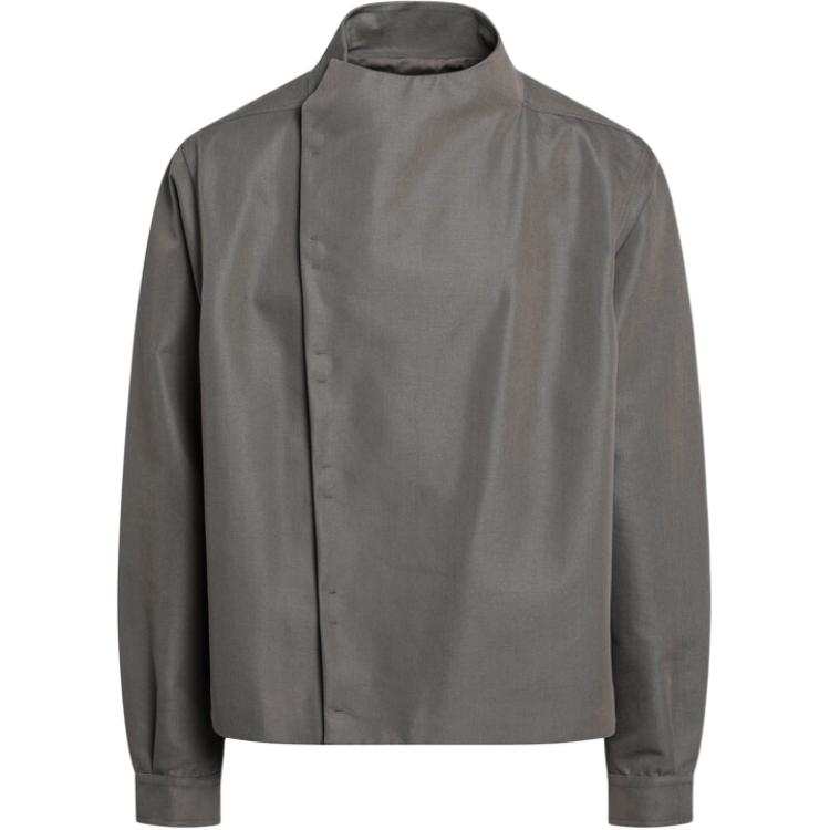 RICK OWENS Rick Owens Asymmetric Stand-Collar Coat