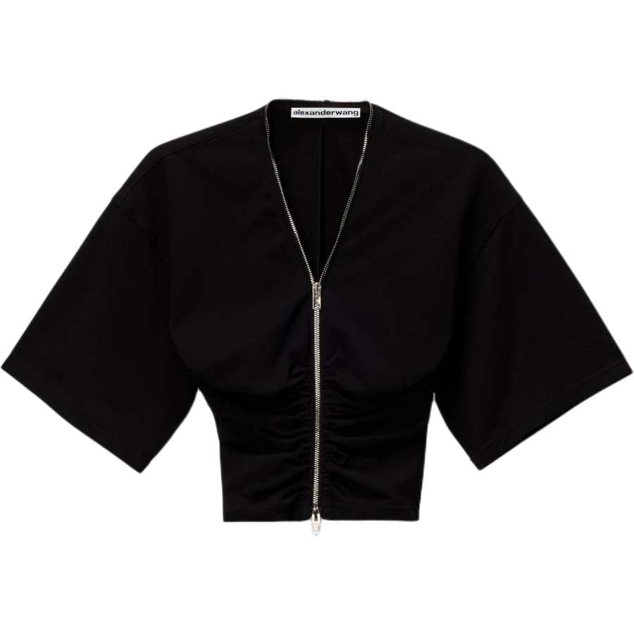 Alexander Wang T Shirts Women's Black V Neck Moderate Other
