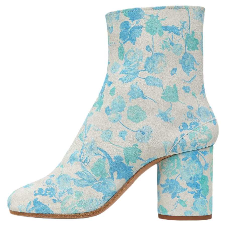 Maison Margiela Tabi Suede Ankle Boots Women's Light Blue