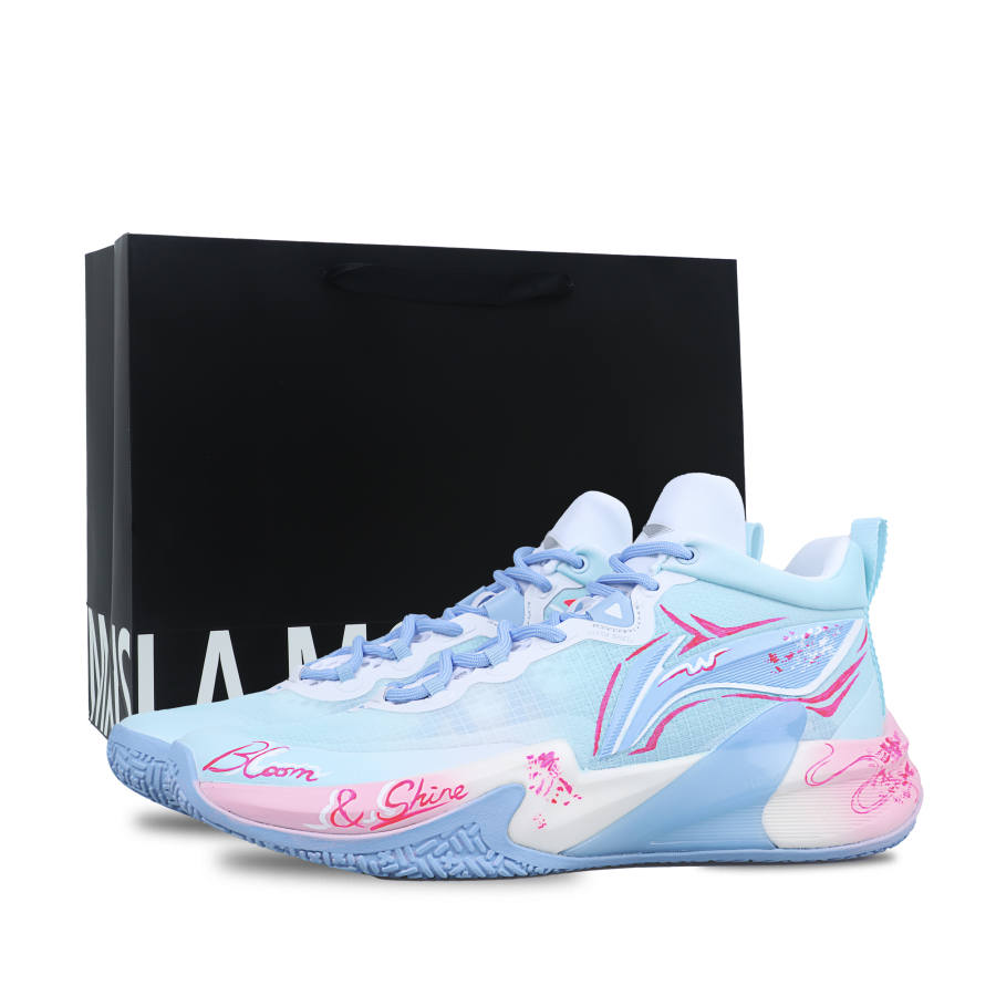 Li-Ning Li Ning Light Speed 1.0 Low top Basketball Shoes Men's Blue Pink