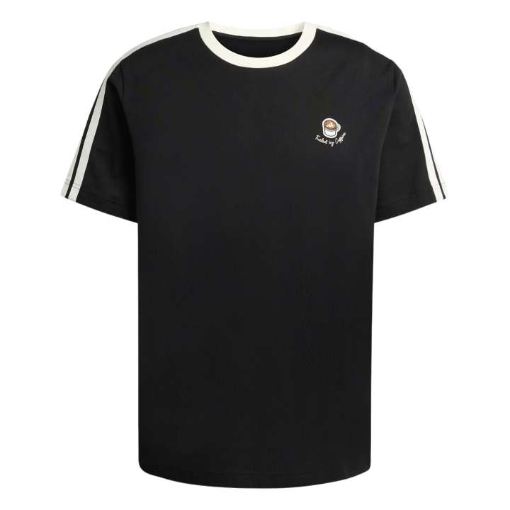 Adidas Adidas T Shirts Men's Black/Ecru Crew Neck Moderate