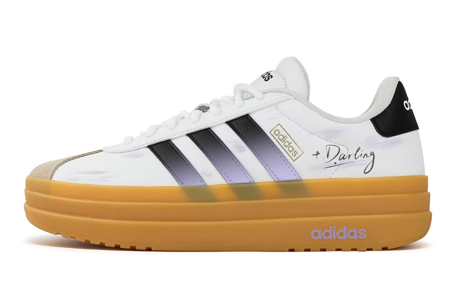 Adidas Adidas VL Court Bold Sweetheart Abrasion Resistant Slip Resistant Low top Skateboard Shoes Women's White