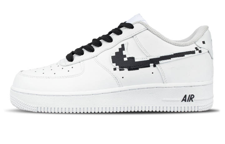 Nike Nike Air Force 1 Leather Coverage Cushioning Low top Skateboard Shoes Unisex White