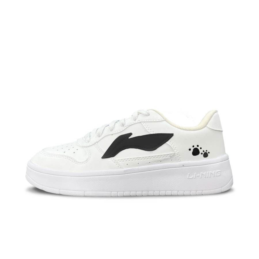 Li-Ning Li Ning Floating Boat Cat Paw Cute Style Abrasion Resistant Slip Resistant Low top Skateboard Shoes Women's Black White