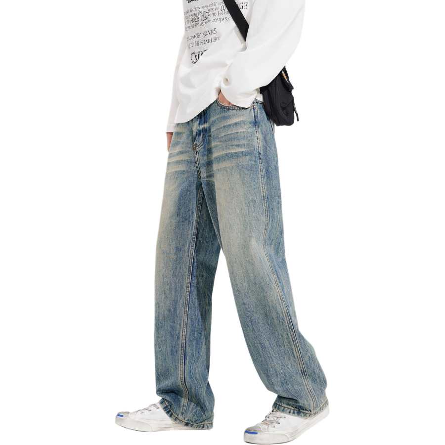 Jeep Jeans Unisex Blue Moderate Straight Fit Pants