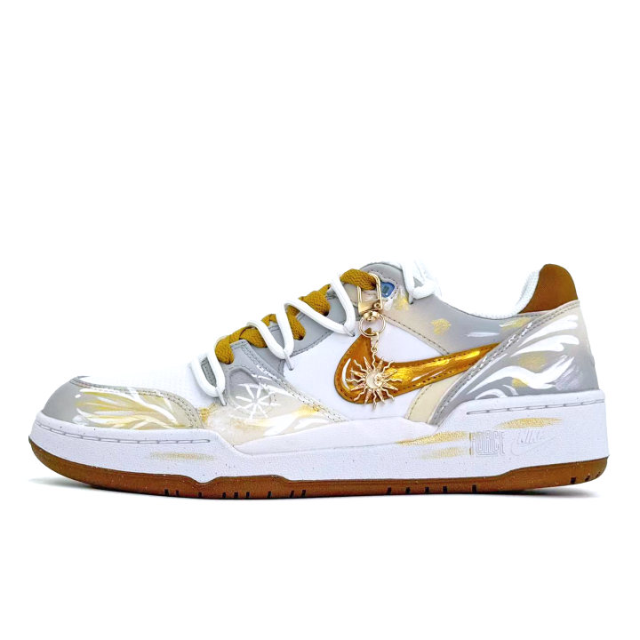 Nike Nike Full Force Sun God Low top Skateboard Shoes Men's Gold New