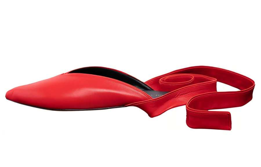 CELINE Leather Women's Casual Shoes Women's Red