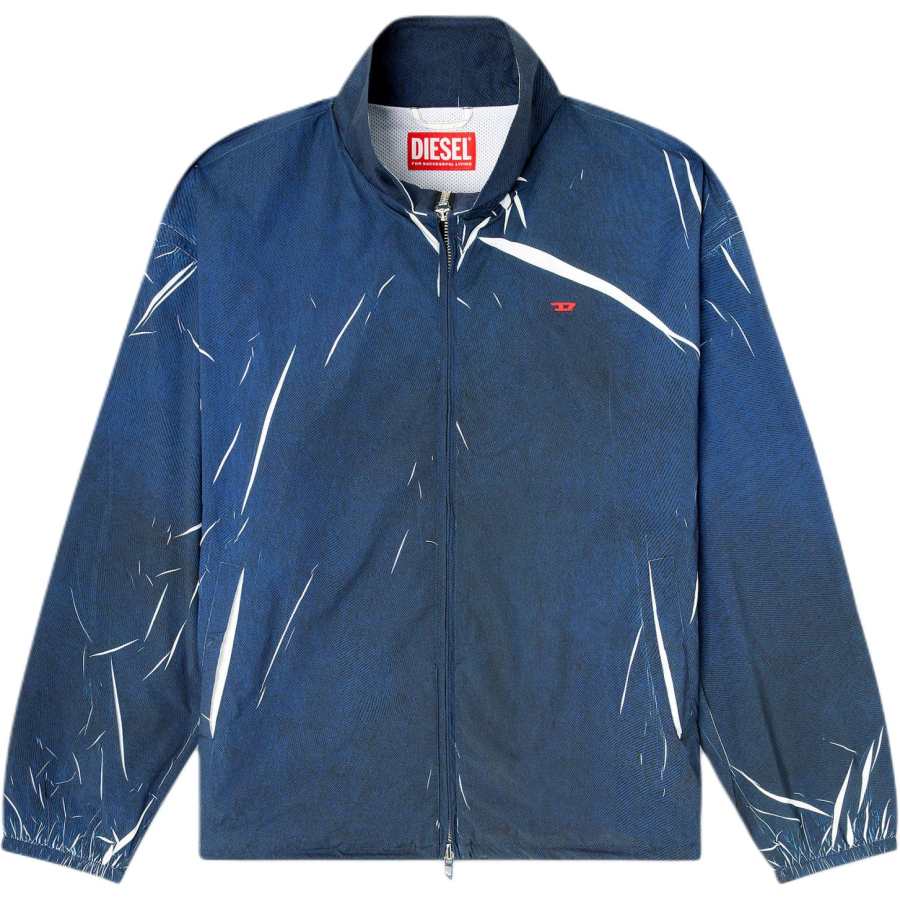 DIESEL DIESEL Jackets Men's Blue Stand Collar Moderate Other