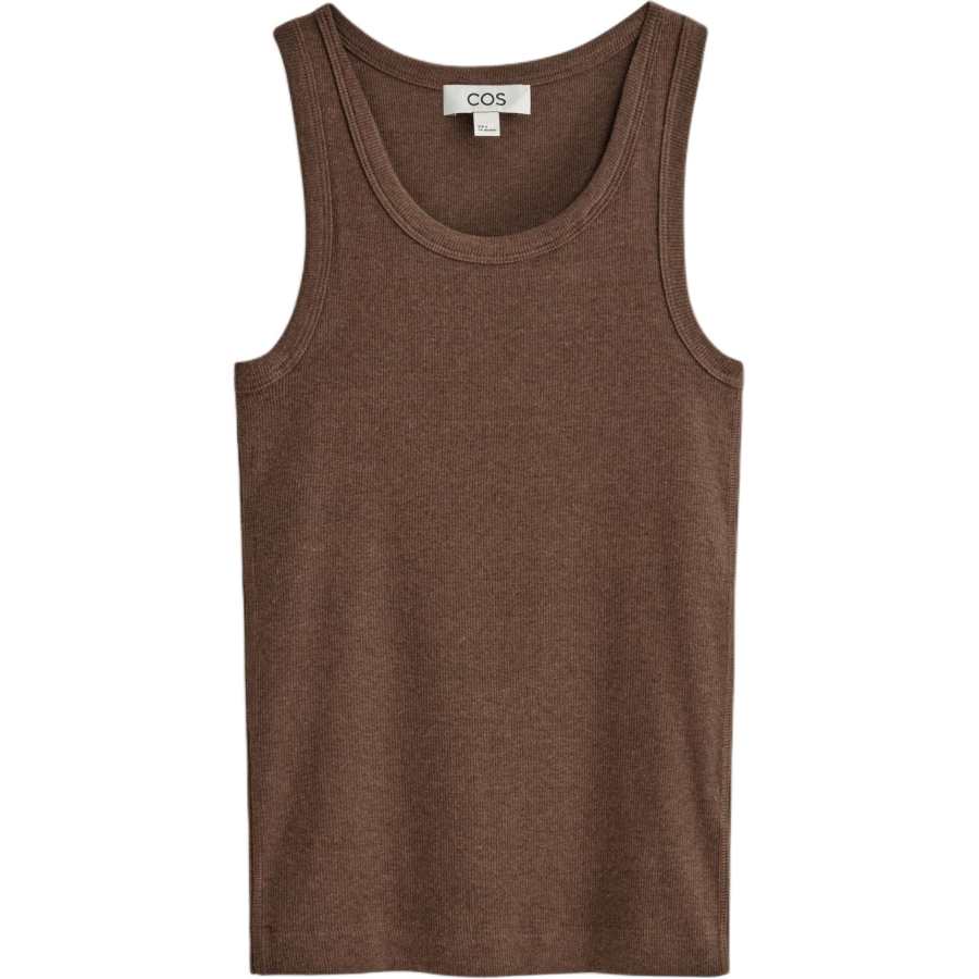 COS Tank Tops Women's Brown Crew Neck Other