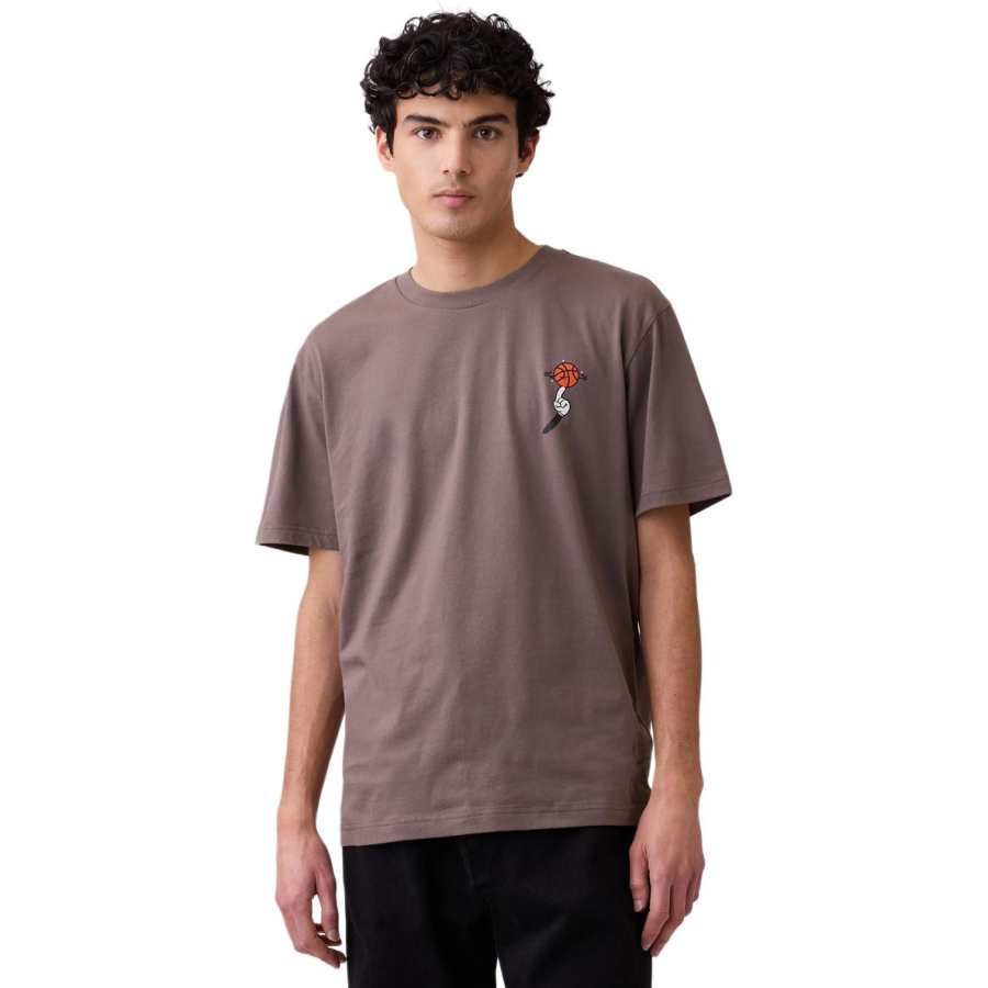 GAP T Shirts Unisex Linen Brown Crew Neck