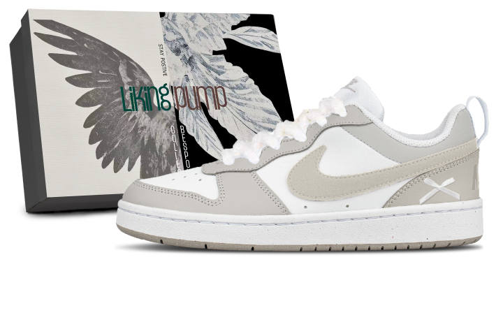 Nike Nike Court Borough Bowknot Leather Low top Kids' Skateboarding Shoes Unisex