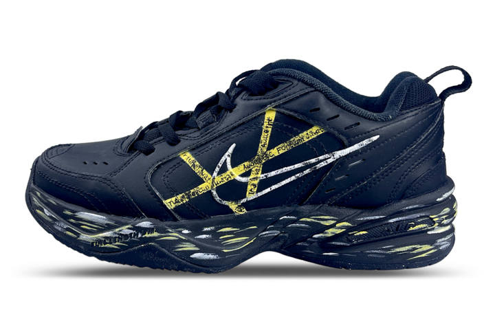Nike Nike Air Monarch 4 Low top Chunky Sneakers Unisex Black White Yellow