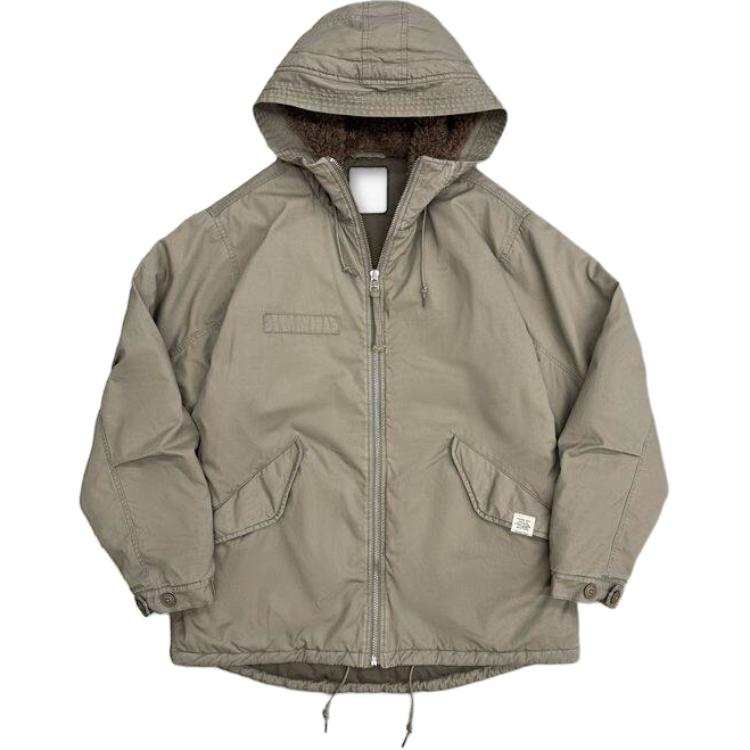 MADNESS Puffer Jackets Unisex Gray Green Hooded Moderate