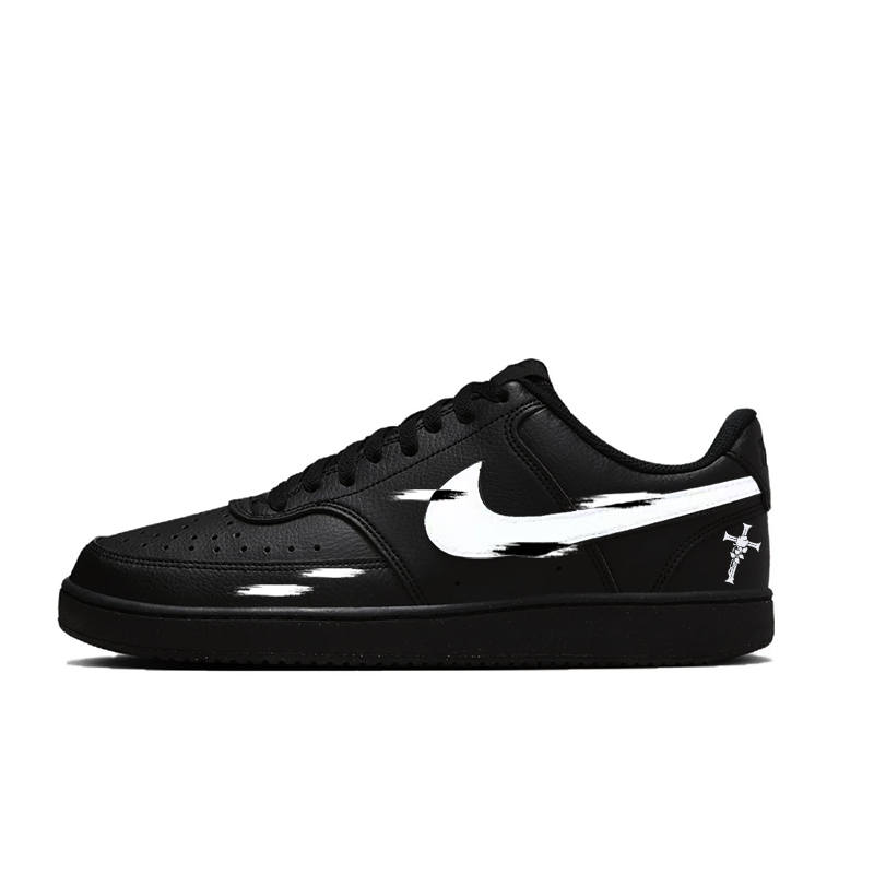 Nike Nike Court Vision Synthetic Leather Slip Resistant Cushioning Abrasion Resistant Low top Skateboard Shoes Men's