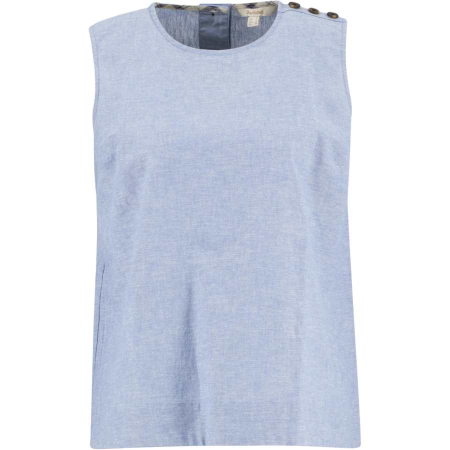 BARBOUR Tank Tops Women's Blue Crew Neck Moderate Straight Fit