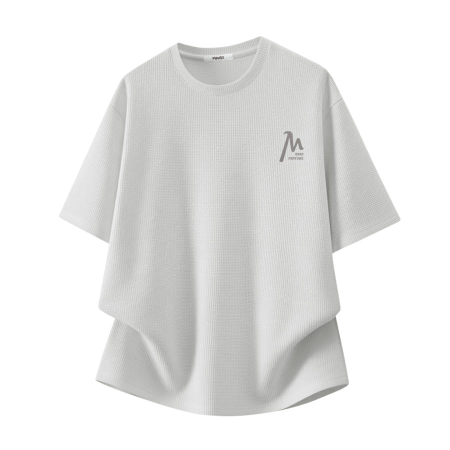 MINISO MINISO T Shirts Unisex Crew Neck Moderate Heavyweight