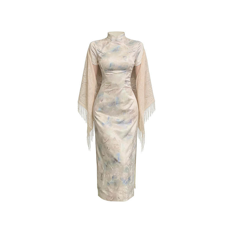 Aghr Two Piece Skirt Sets Women's Stand Collar Moderate Long