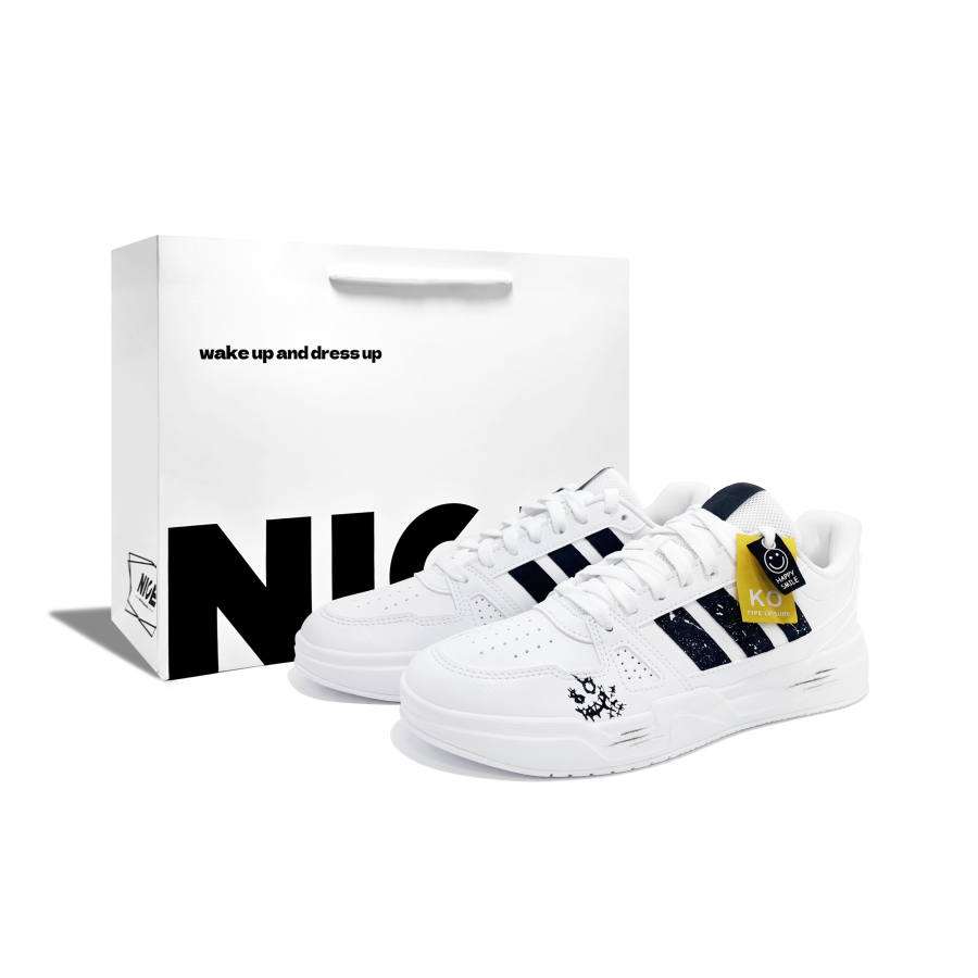 Adidas Adidas LITE BALLER Ink Dot R Pu Low top Skateboard Shoes Unisex White