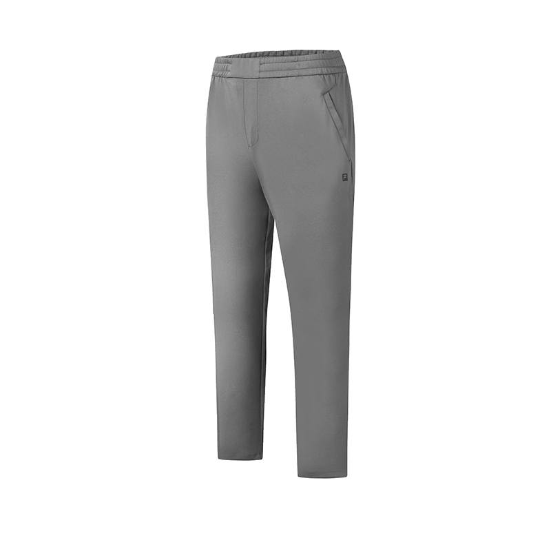 FILA A.P Knitted Fabric Pants Men's Leather Gray