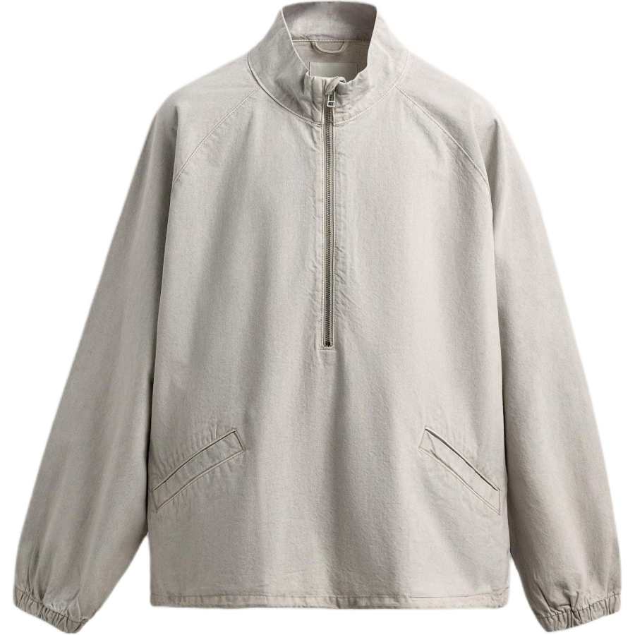 ZARA Sweatshirts Men's White Stand Collar Moderate