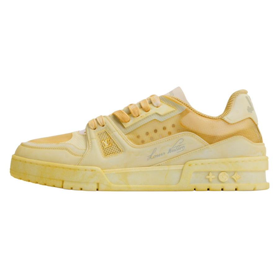 LOUIS VUITTON Trainer Waterproof Low top Skateboard Shoes Unisex Yellow