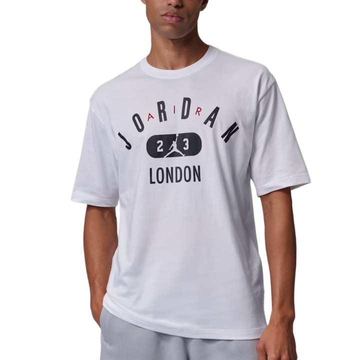 Jordan Jordan T Shirts Men's White/Black Crew Neck Moderate