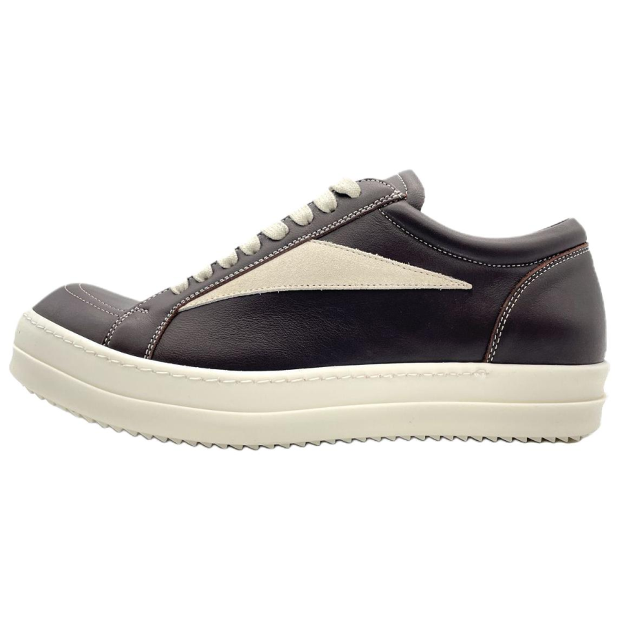 RICK OWENS RICK OWENS/RO Cow Leather, Leather Low top Skateboard Shoes Men's Brown