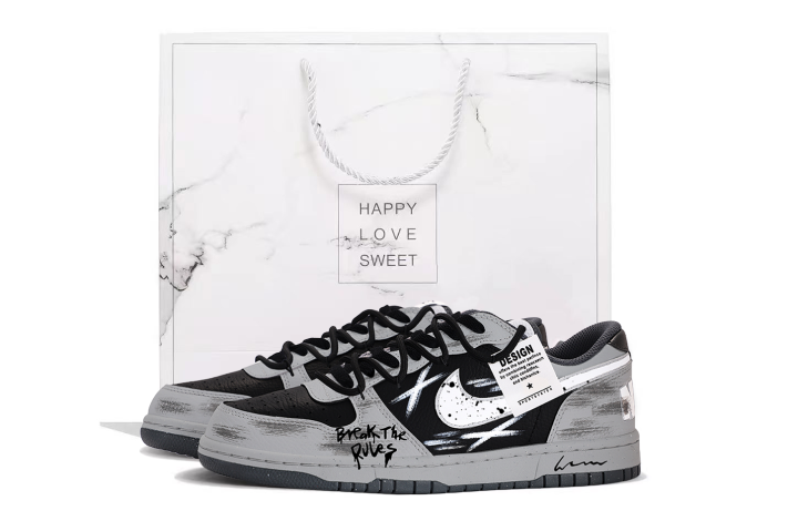 Nike Nike Dunk Coverage Abrasion Resistant Slip Resistant Low top Skateboard Shoes Unisex Gray
