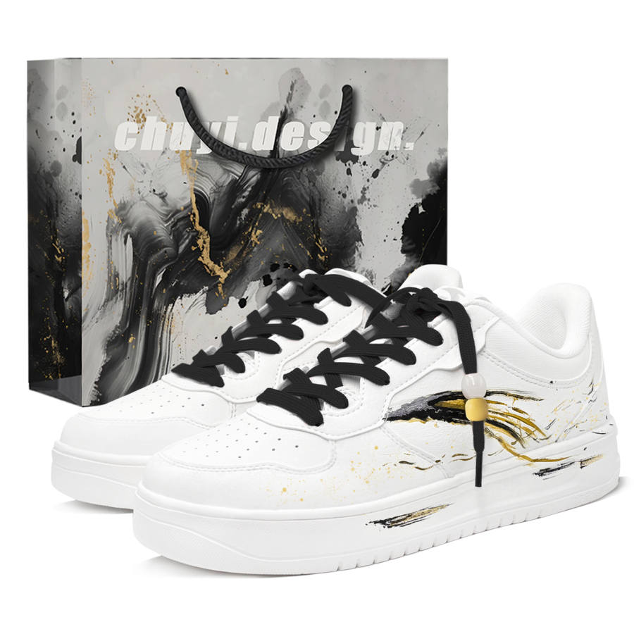 Anta Shopping Bag, Gold River, First Culture CH Abrasion Resistant Lightweight Slip Resistant Low top Skateboard Shoes