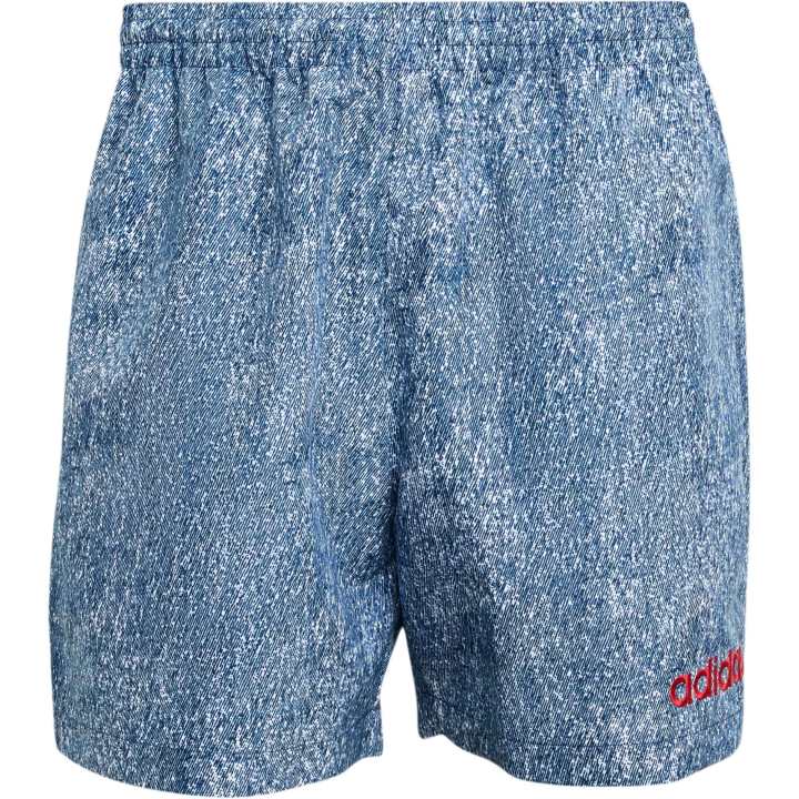 Adidas Adidas Denim Shorts Men's White/Dark Blue Moderate