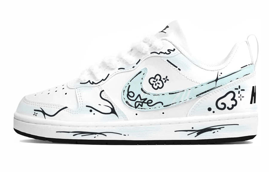 Nike Nike Court Borough 2 Low top Skateboard Shoes White Unisex