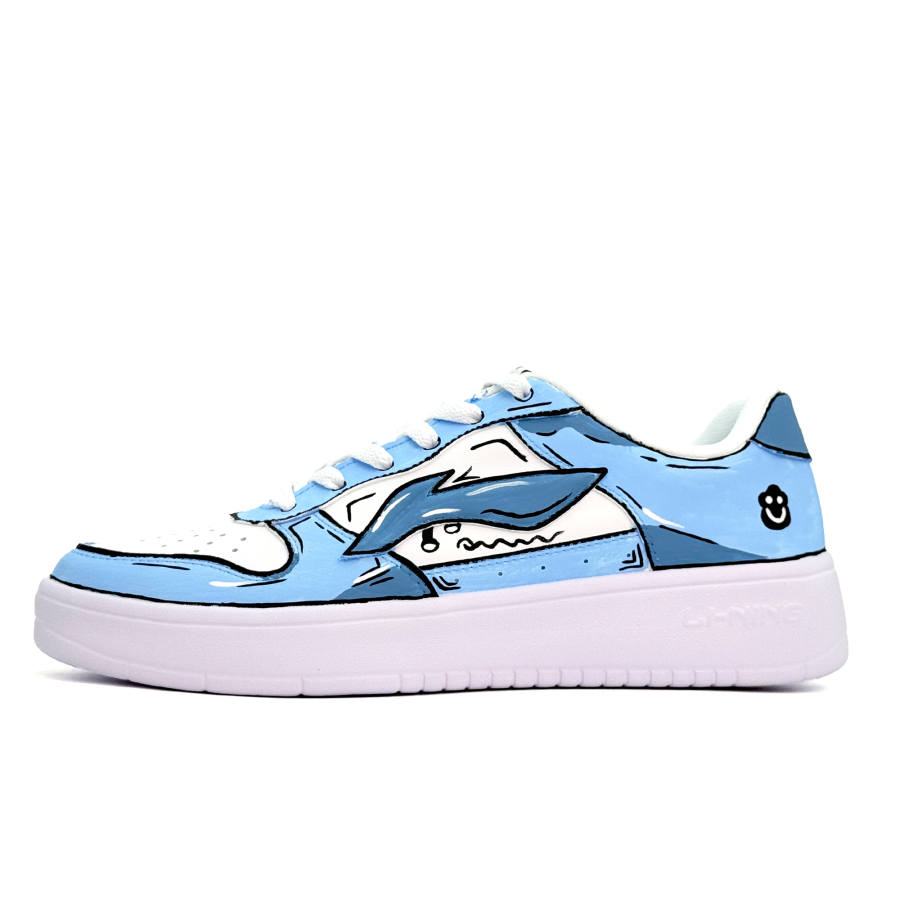 Li-Ning Li Ning Floating Boat Son Of Weather Low top Skateboard Shoes Unisex Blue New