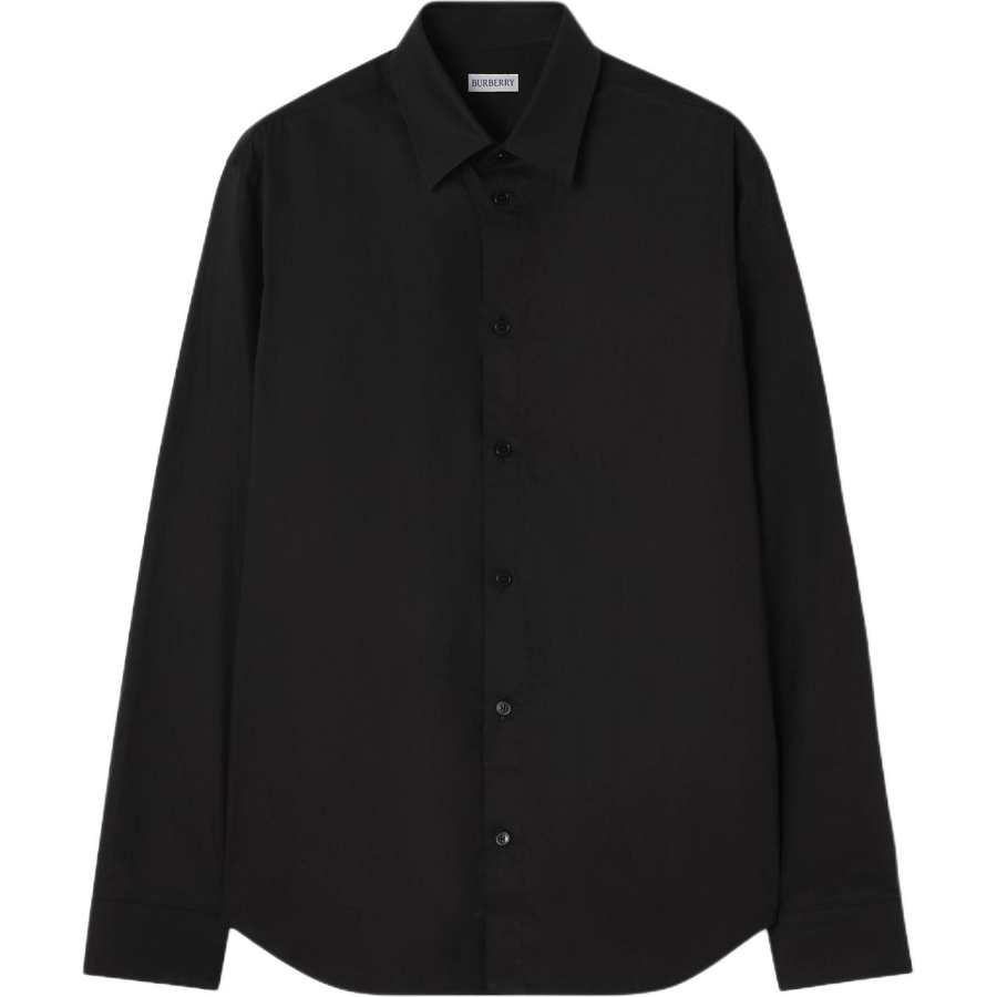 Burberry Shirts Men's Black Lapel Moderate Other