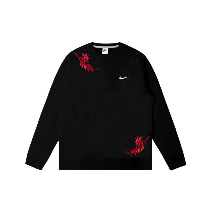 Nike Nike Club Sweatshirts Men's Black Crew Neck Moderate Regular