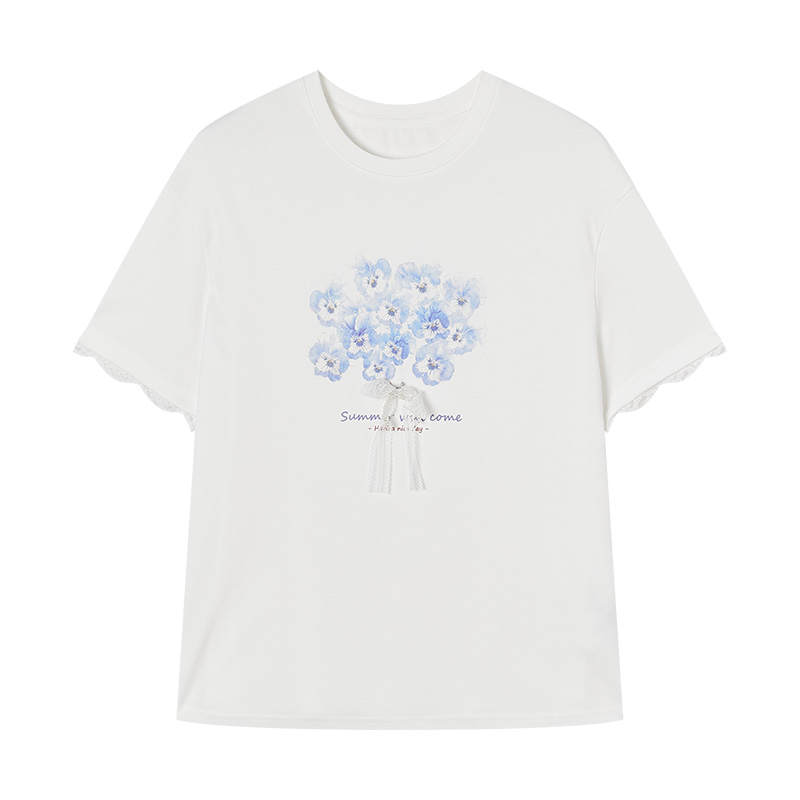 XIANGYING Drop Shoulder Sleeve T Shirt Women's