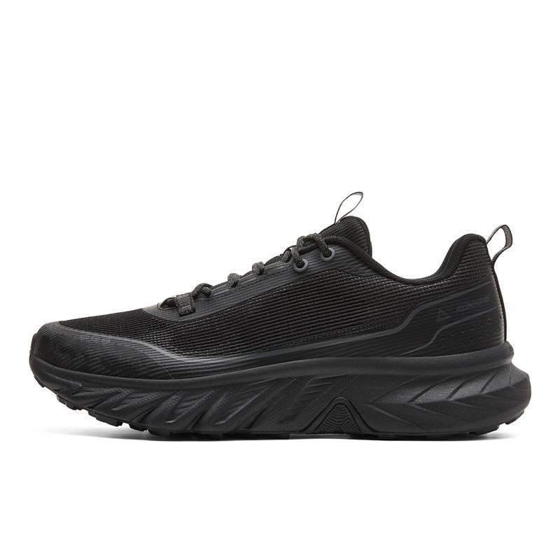 PEAK Cushioning Abrasion Resistant Lightweight Support Rebound Low top Running Shoes Men's Black