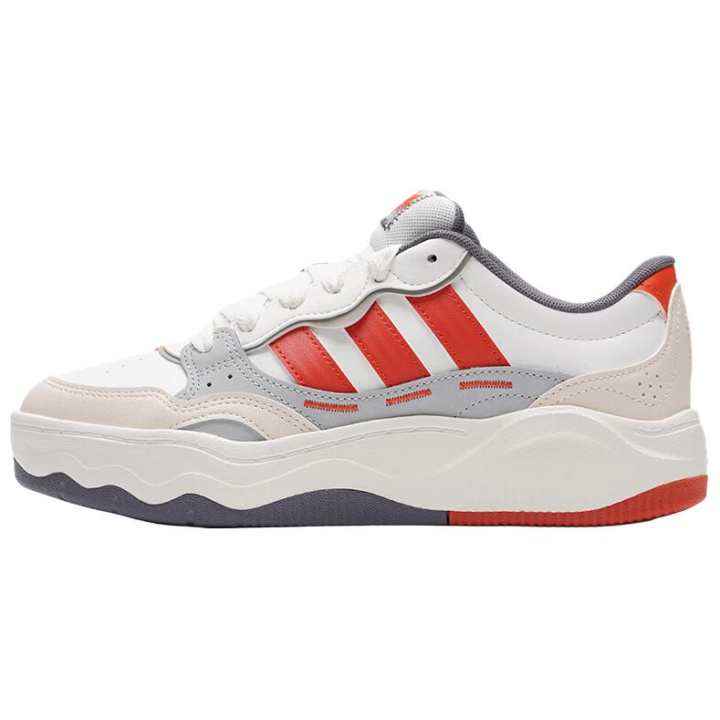 Adidas Adidas LITE SHUFFLE Comfortable And Trendy Low top Skateboard Shoes Unisex White Red
